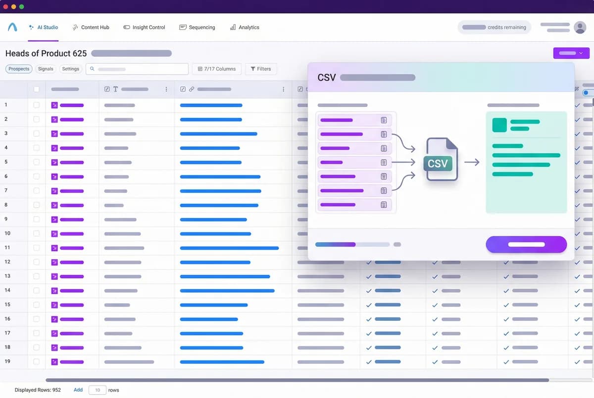 Export via CSV to Salesloft