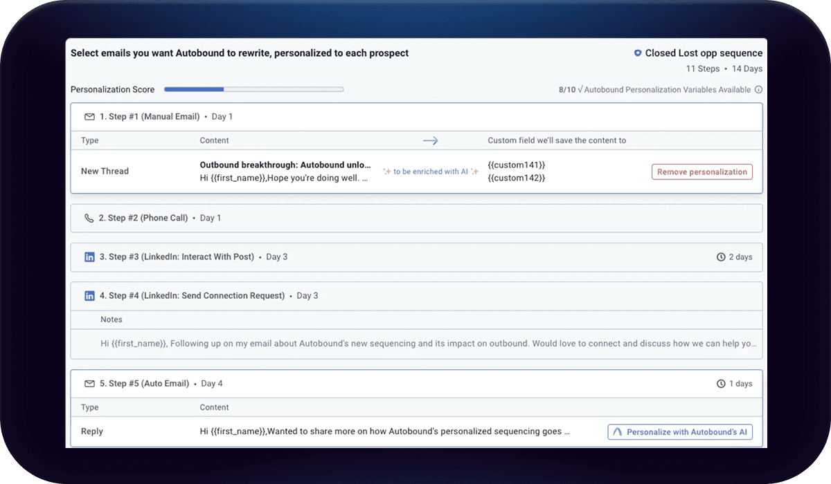 Generate AI-Personalized Sequences