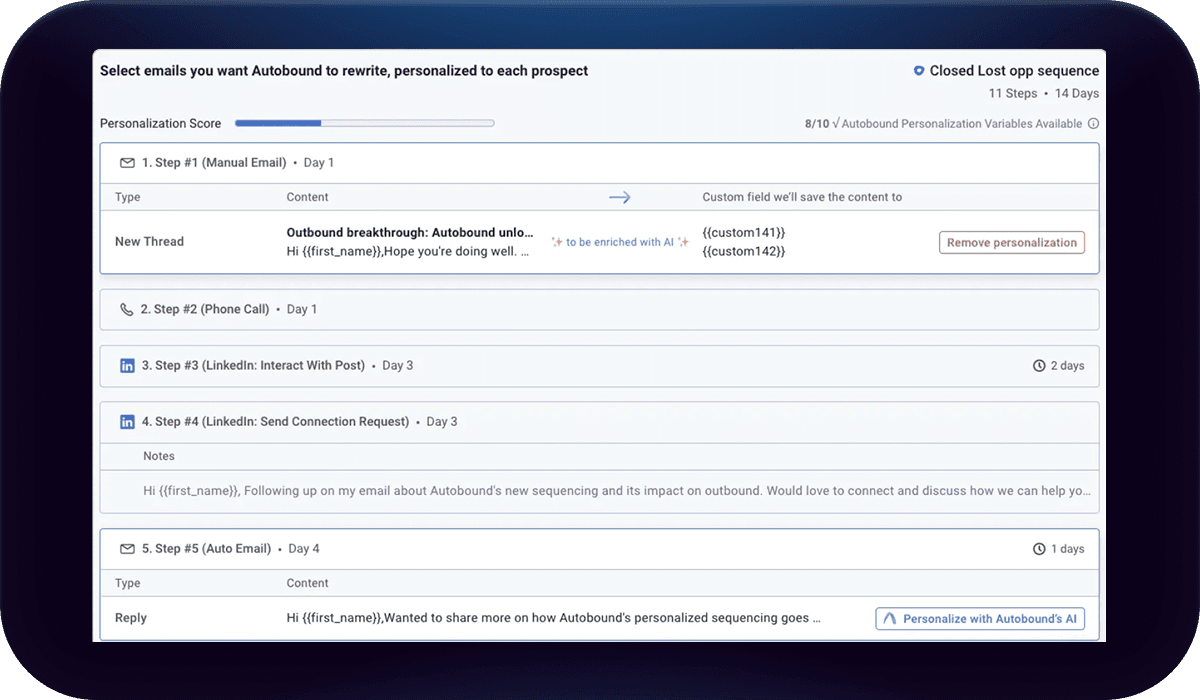 Generate a Personalized Message