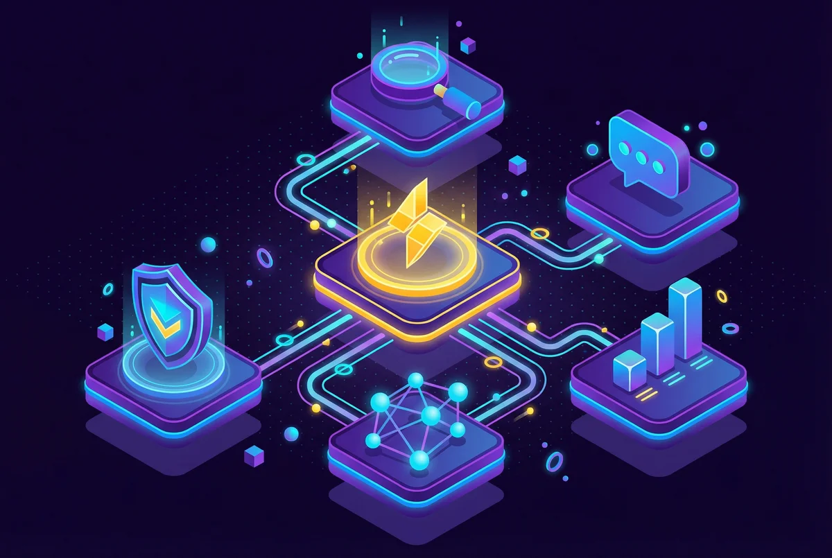 AI sales tools categories showing six interconnected platforms representing prospecting, outreach, signal intelligence, enrichment, conversation intelligence, and sequencing