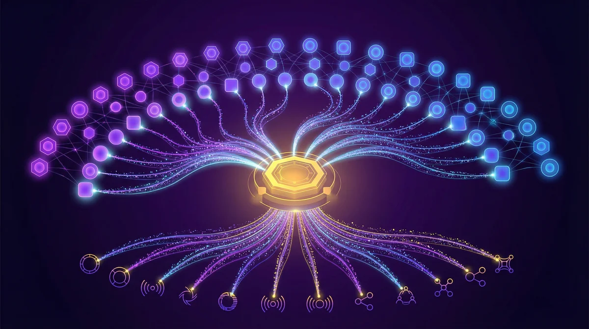 AI SDR tools landscape visualization showing signal intelligence flowing through an evaluation framework