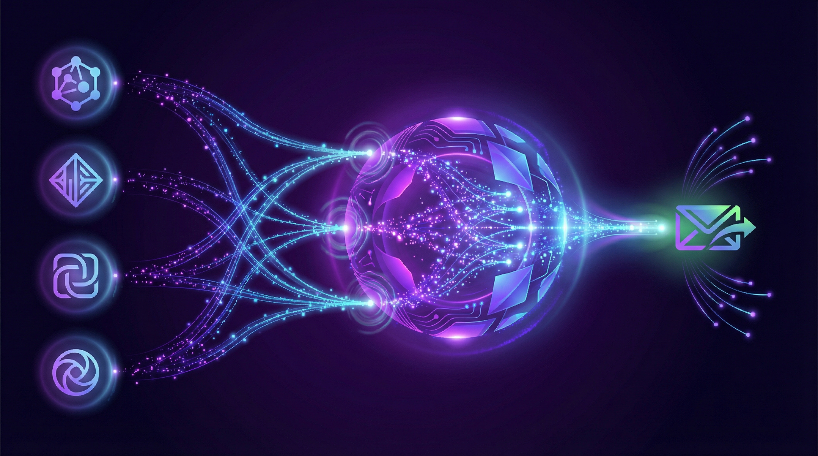 Signal flow from sources to personalized email